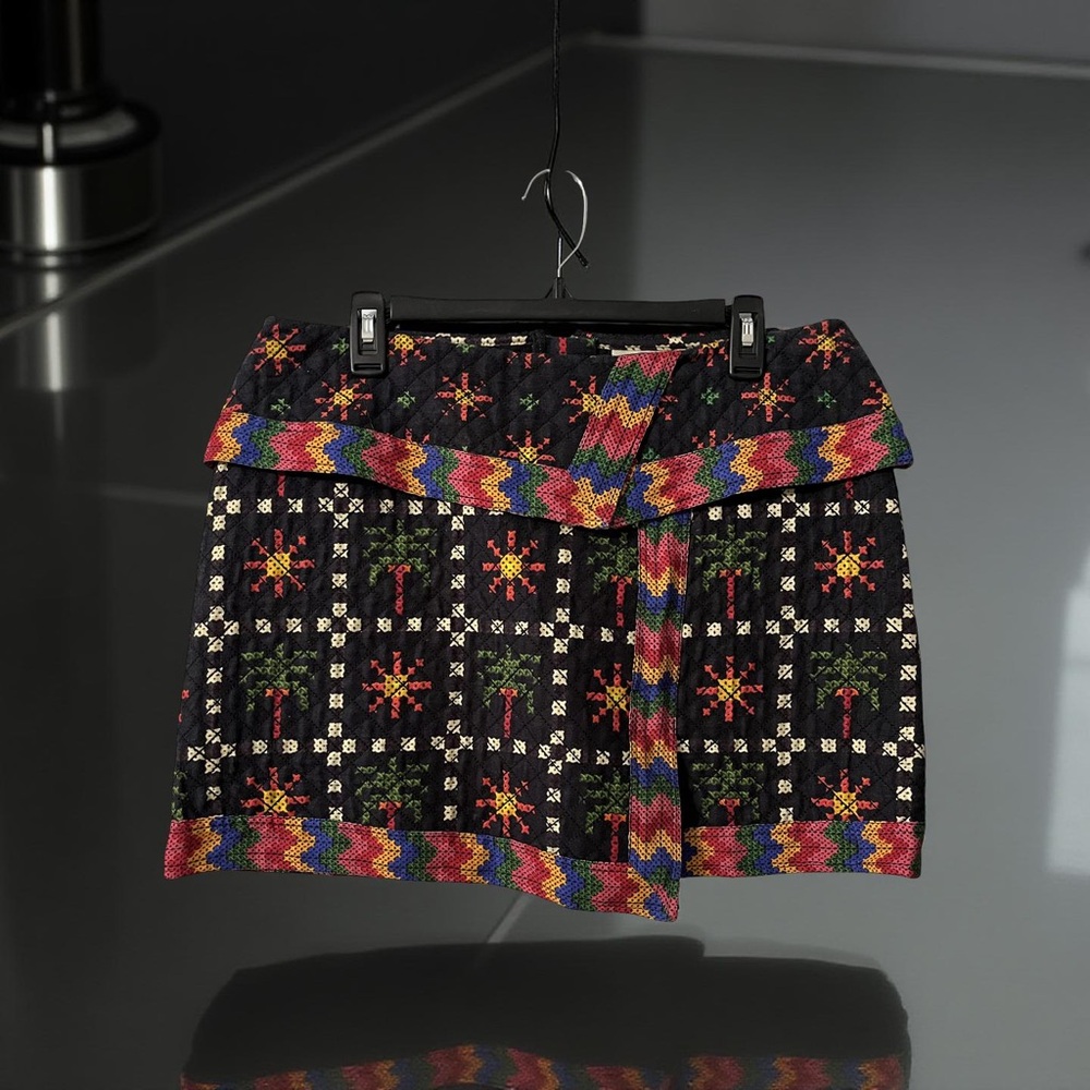 FARM Rio Multicolor Quilted Patterned Skirt